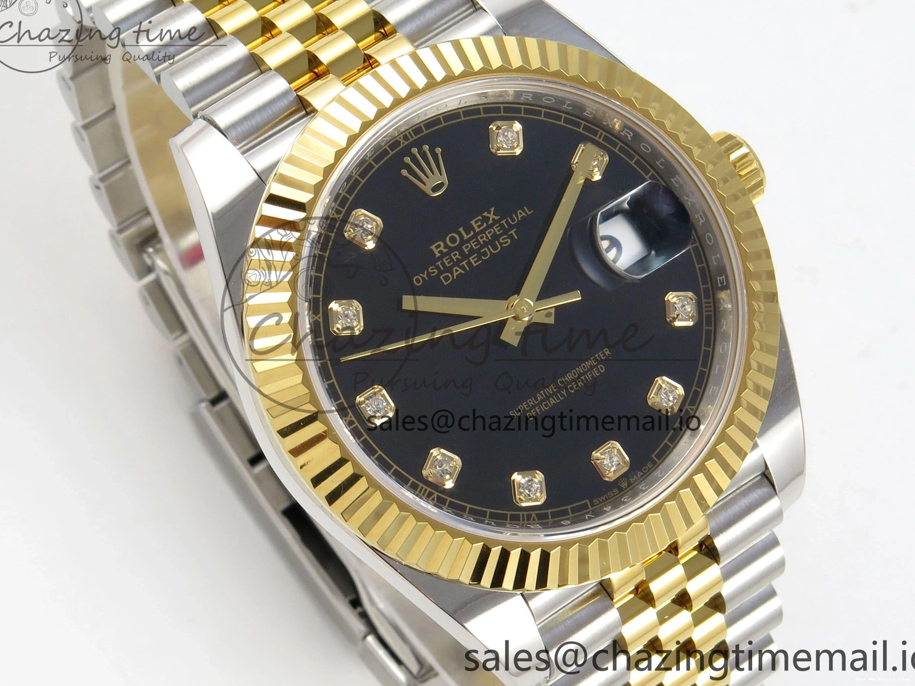 AAA Replica Watches Diamonds (Weighted) SS Edition Bracelet 41 126333 Black Jubilee SH3235 1:1 EasyCare ARF Dial 210 Best on DateJust YG 0119